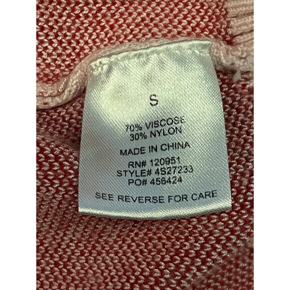 Dump Him Sweater Womens Small Pink Red Pullover Crewneck Graphic Slogan Knit - Picture 5 of 6